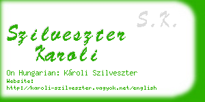 szilveszter karoli business card
